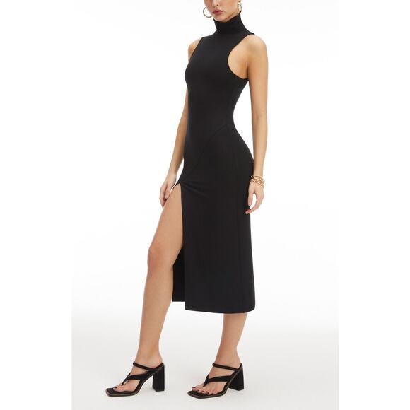 Good American Turtleneck‎ Sleeveless Midi Dress Women’s Size 2 (Medium) - Picture 1 of 11